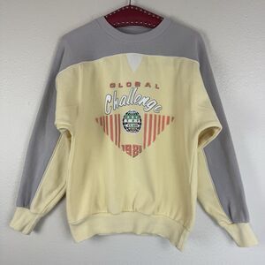 Vintage 1986 Daniel Hechter Global Challenge Crewneck Sweatshirt Yellow Medium